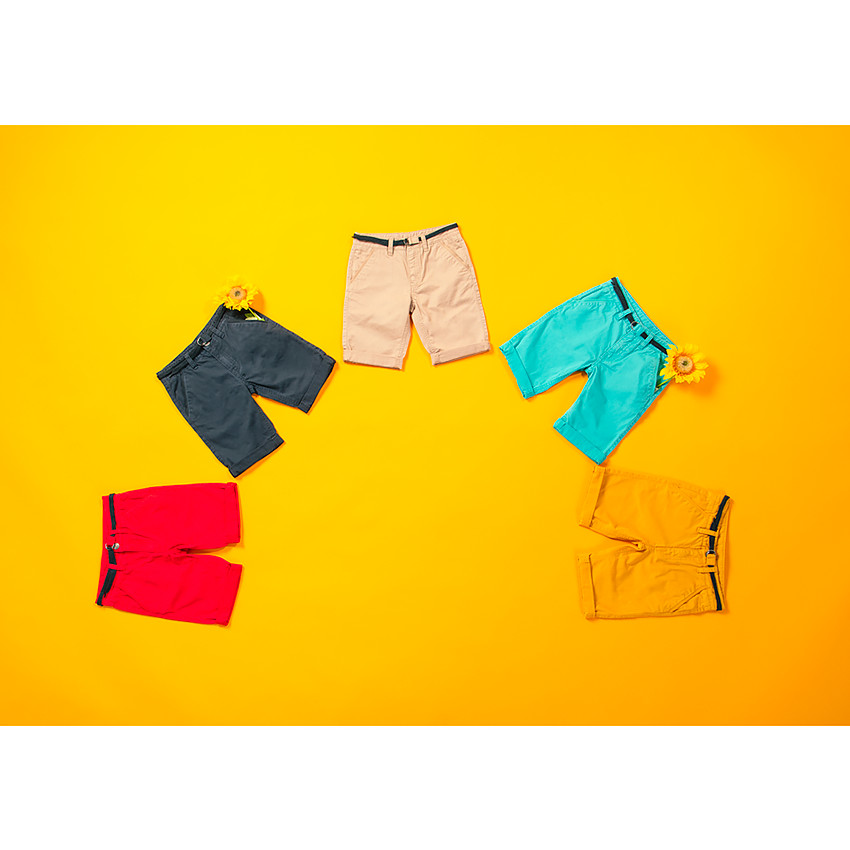 Bermuda van katoen met verstelbare tailleband 