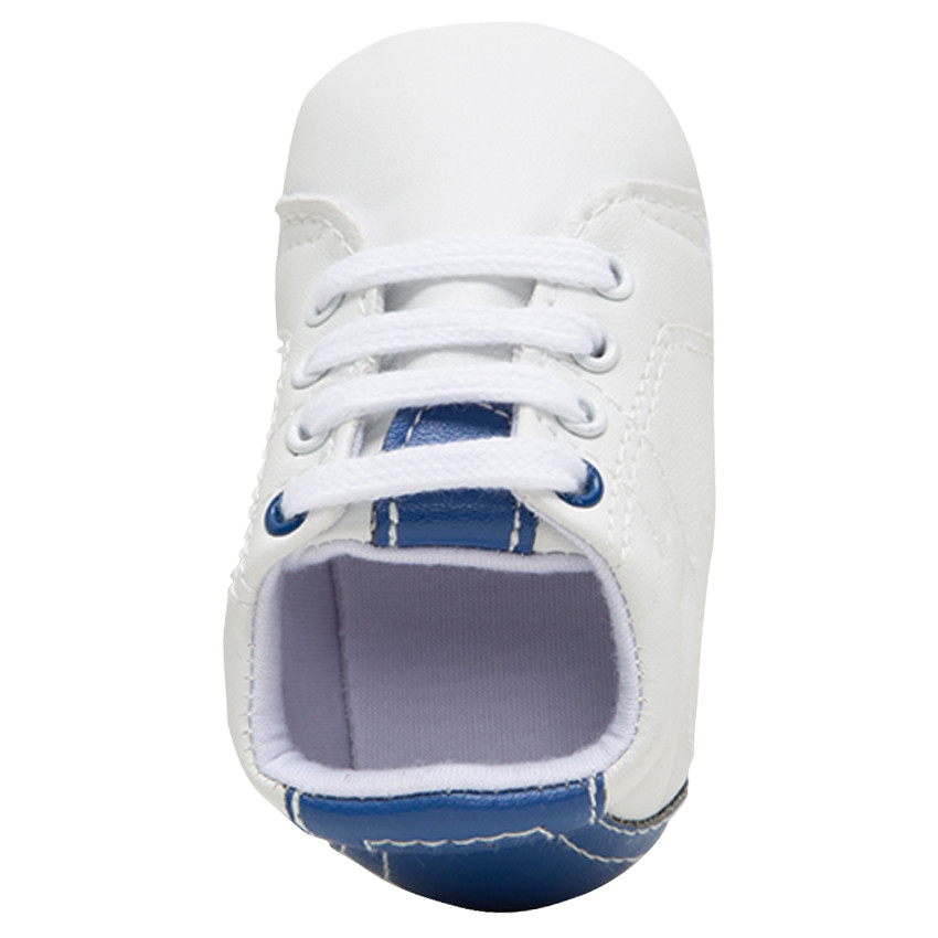 Baskets basses souples effet cuir à lacets 