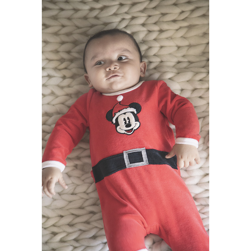 Fluwelen kerstslaappakje met Disney Mickey 