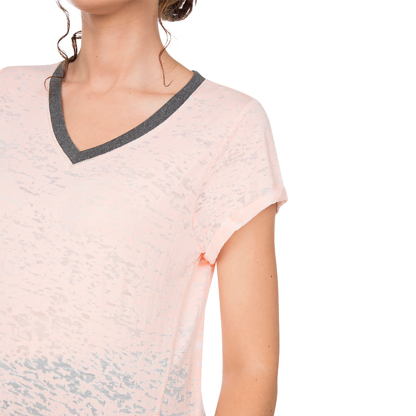 Homewear zwangerschapsshirt met korte mouwen en gebroken effect 