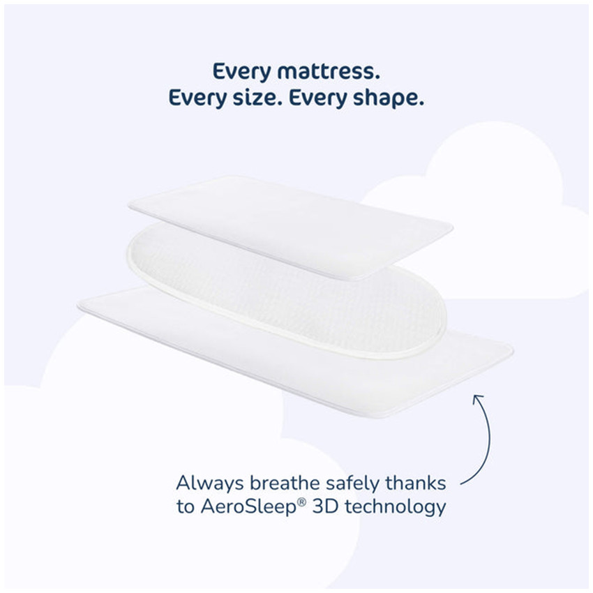 Protège matelas 3D respirant 90x50 Blanc 