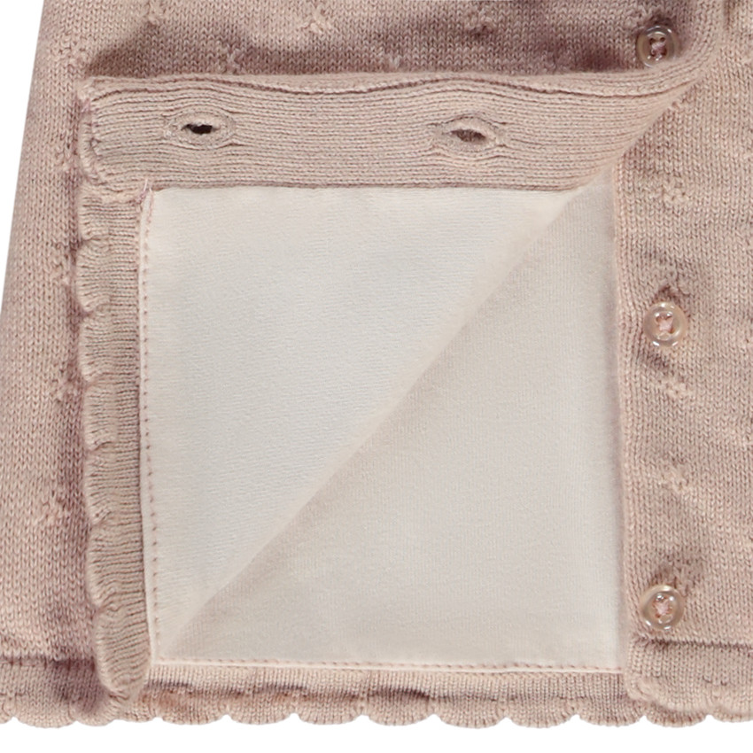 Gilet en tricot fantaisie avec nœuds pour bébé fille 