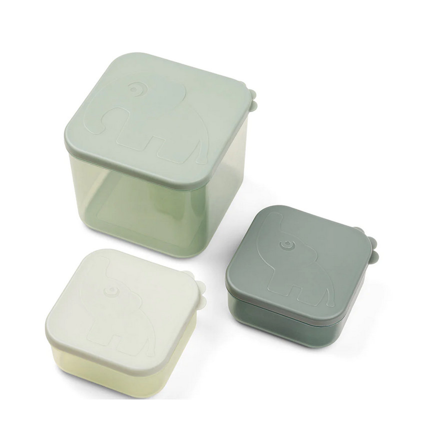 Boîtes de conservation 3 pièces L - Elphee Vert 