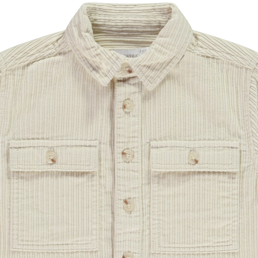 Surchemise uni en velours grosse côtes 