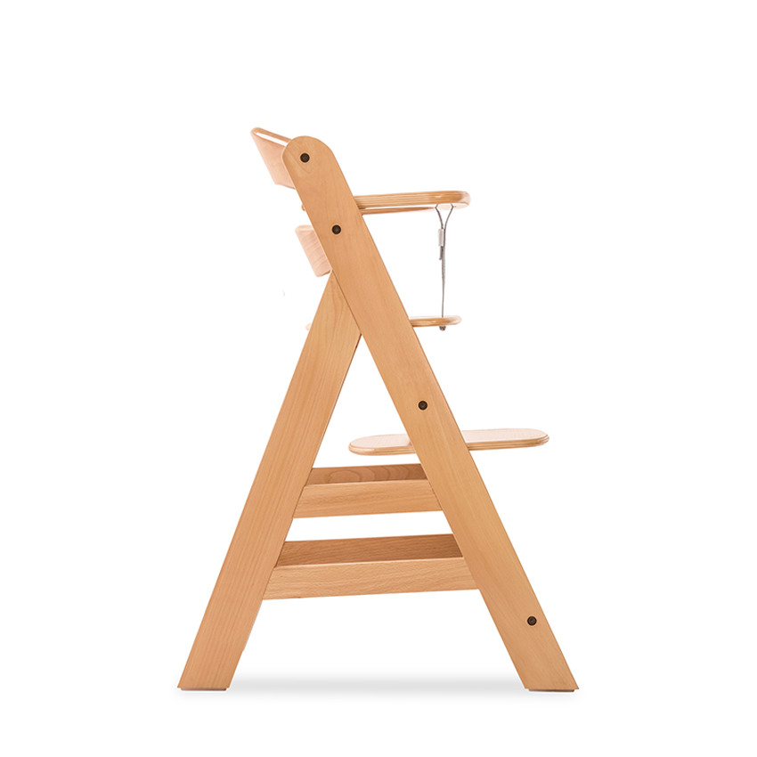 Chaise haute en bois Alpha+ coloris naturel 