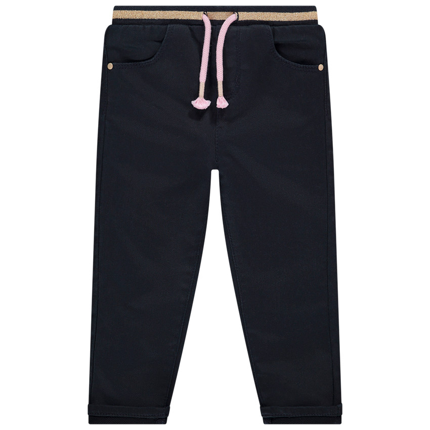 Pantalon en toile effet molleton pour bébé fille 