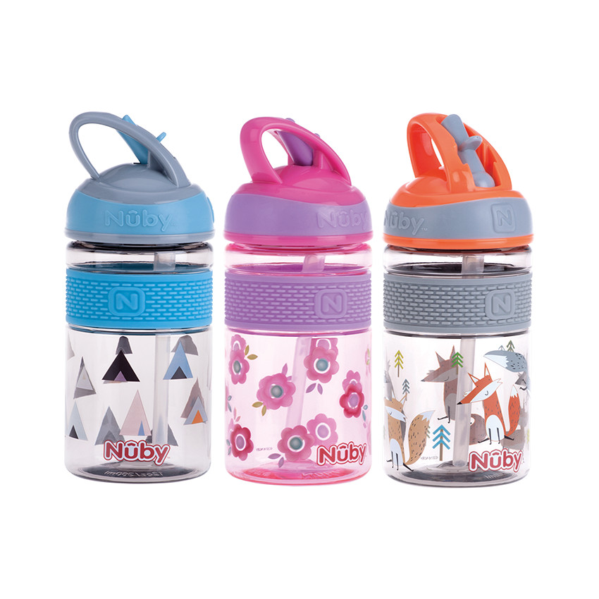 Gobelet évolutif 2 en 1 avec paille en Tritan 360 ml (coloris aléatoire) 