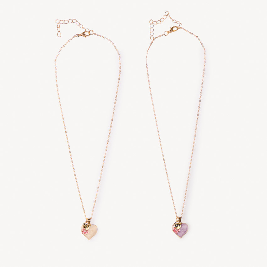 Set van 2 collier met hartjes voor meisjes 