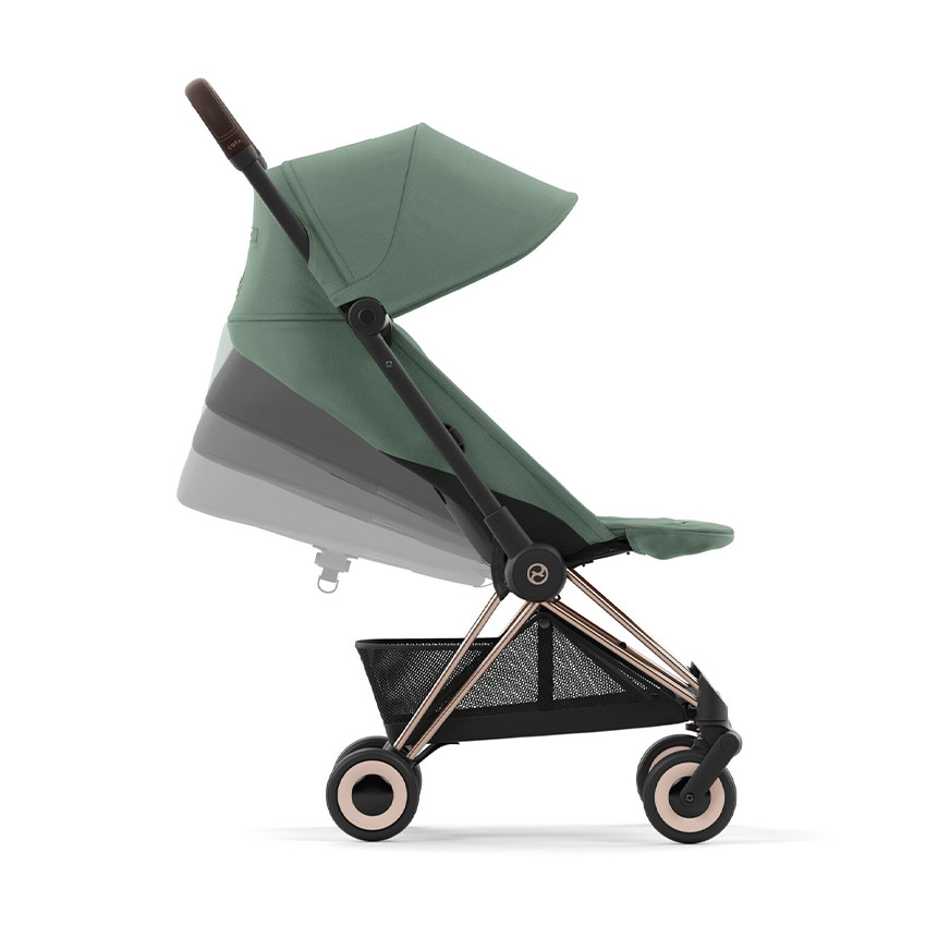 Wandelwagen buggy ultra compact Rosegold/Leaf Green 