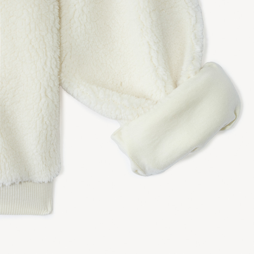 Sweat oversize en sherpa effet fourrure pour fille 