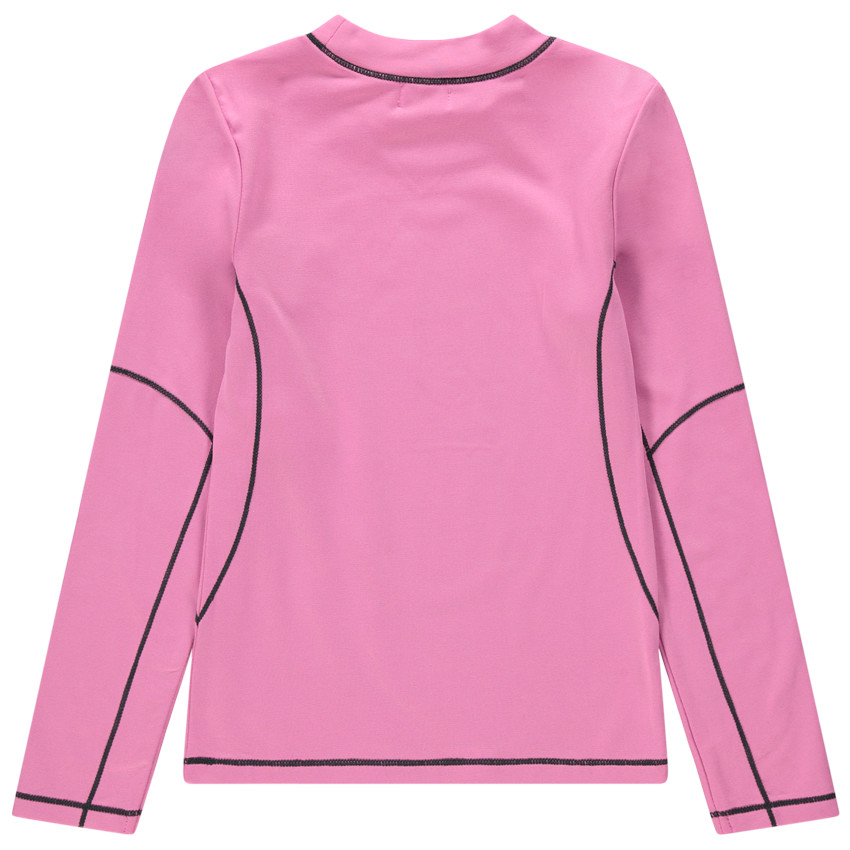 Sous-pull de ski rose à col cheminée 