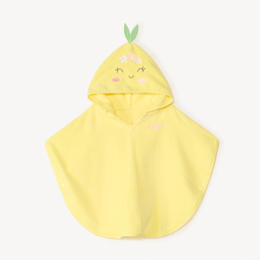 Cape de bain ludique en forme de citron pour bébé fille 