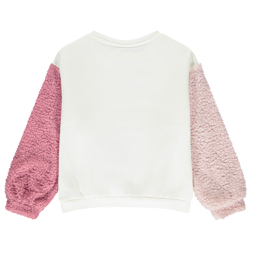 Sweat molleton oversize à manches bouclettes pour fille 