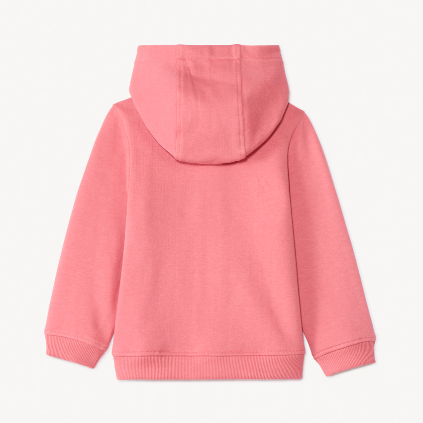 Vest in fleece effen met geborduurd lurex hart voor meisjes 