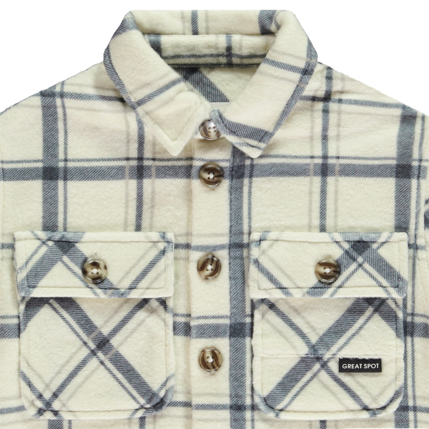 Surchemise avec poche et imprimé carreaux pour garçon  
