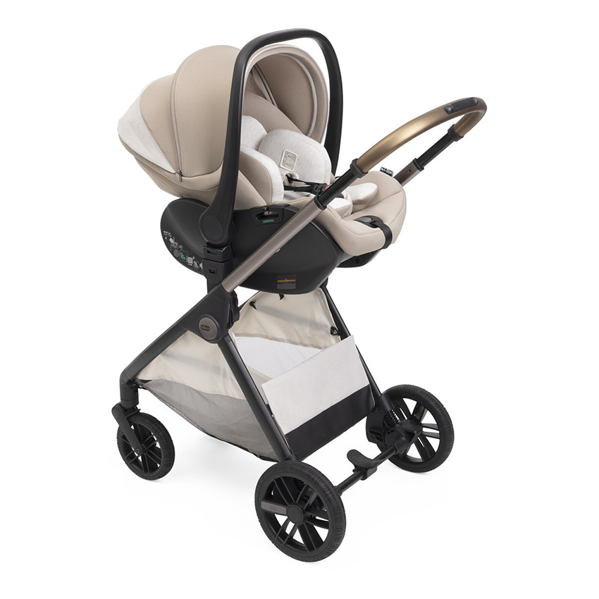 Poussette trio Bellagio 2 + nacelle Flexi + coque First-Seat Recline amber glow 