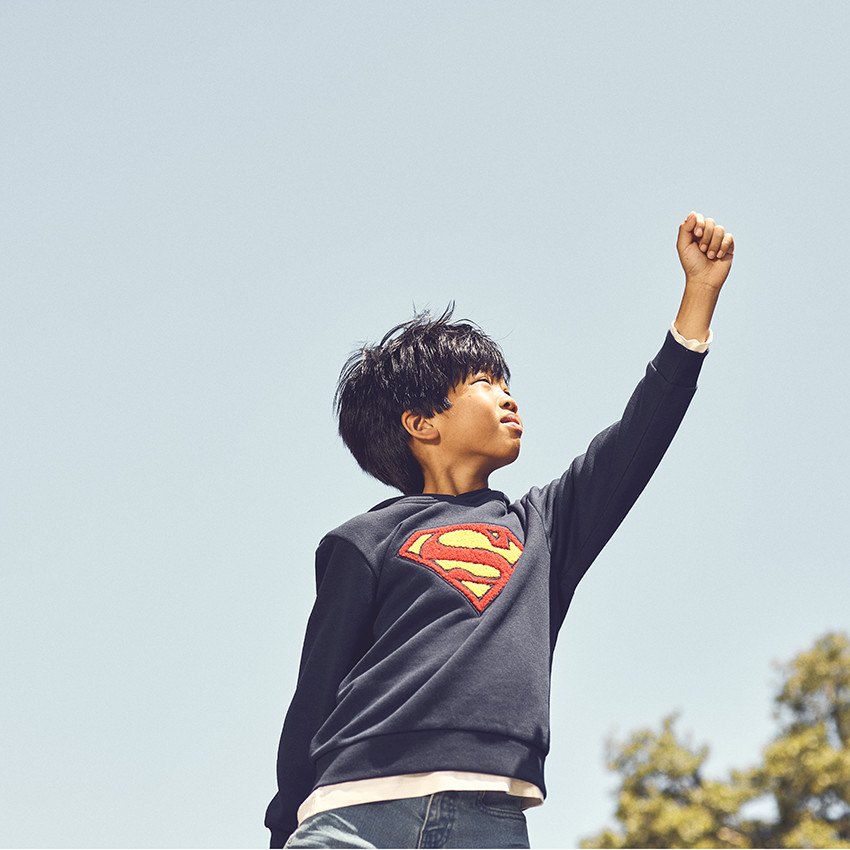 Sweat à capuche en molleton Superman Warner pour garçon 