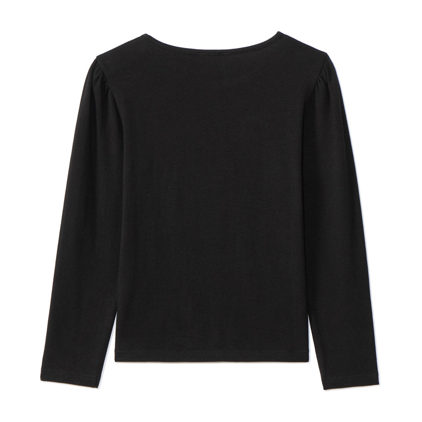 T-shirt met lange mouwen, geborduurd, meisjes 