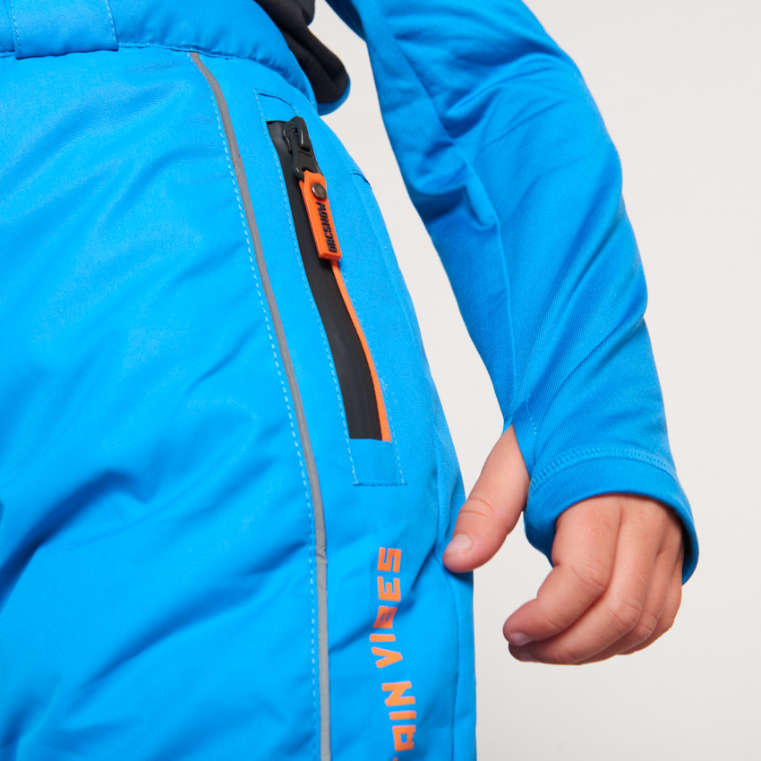 Pantalon de ski à bretelles amovibles fantaisies pour garçon  