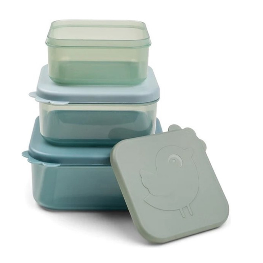 Lunchbox 3 stuks - Deer Friends Blauw 