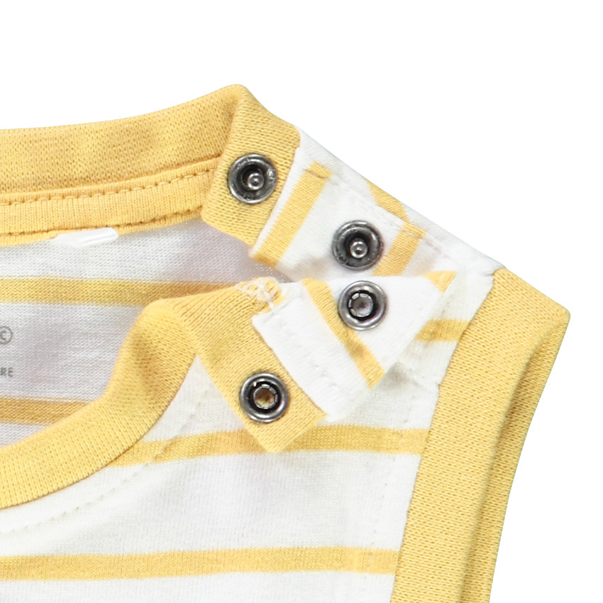 Gestreepte tanktop met tijgerpatch voor baby jongen 