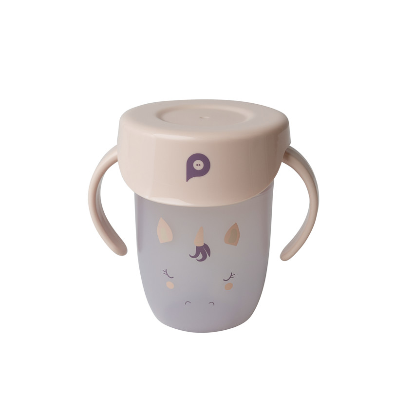 tasse d'apprentissage 360° antifuite Licorne beige 