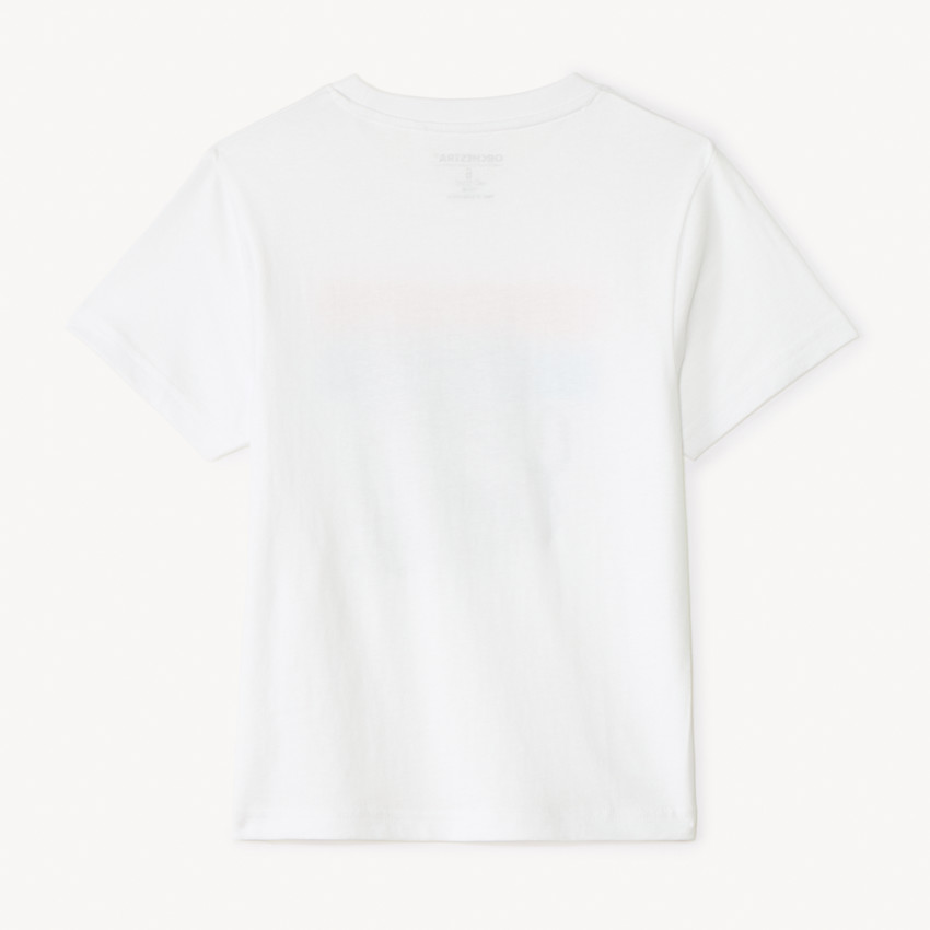 T-shirt manches courtes uni print fantaisie pour garçon 