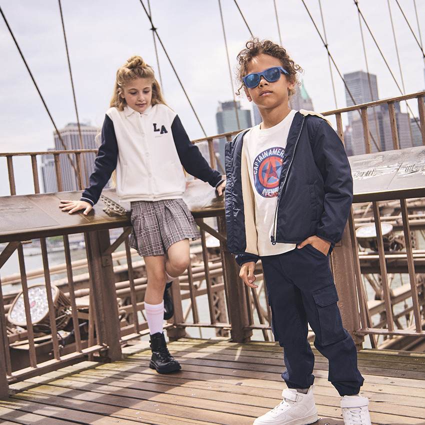 Parka met 50% gerecycled polyester voor jongens 