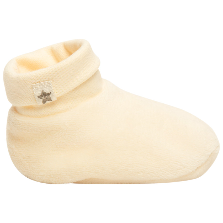 Fluwelen babyslofjes met sterrenetiket voor babymeisjes 