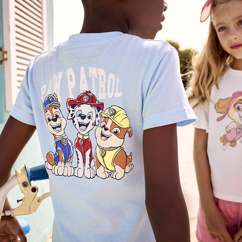 T-shirt manches courtes prints Pat'Patrouille pour garçon 