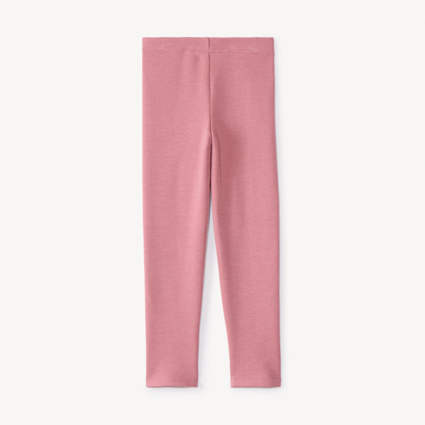 Caleçon uni avec contrecollé en sherpa pour fille 