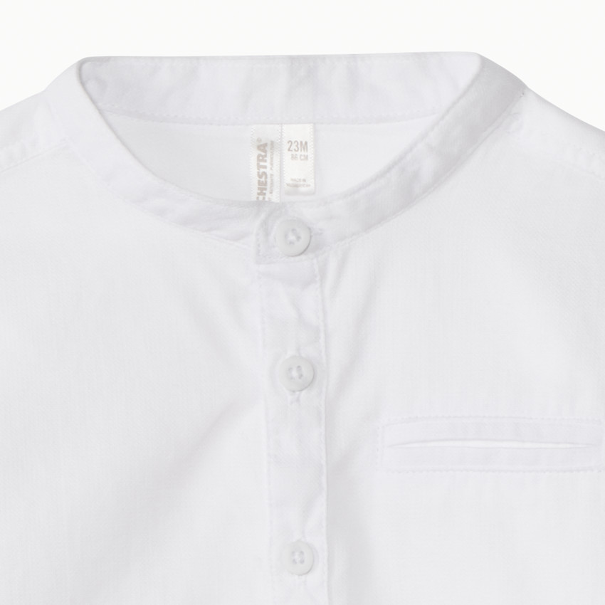 Hemd lange mouw mao kraag voor baby jongen 