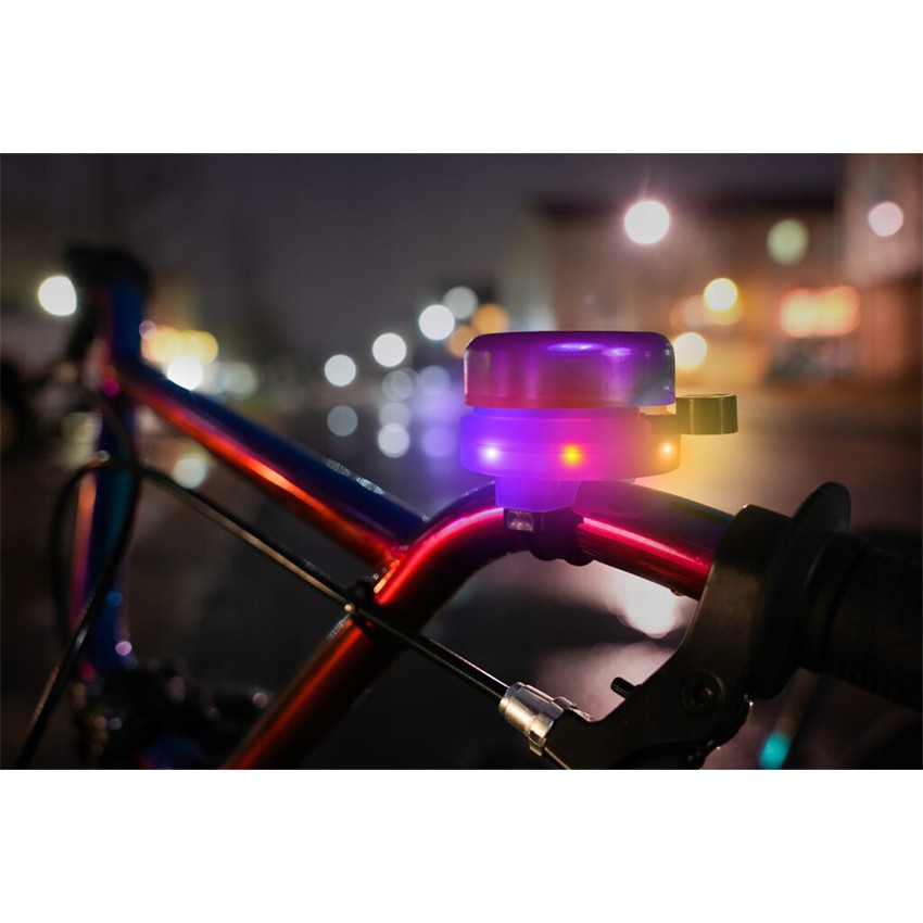 Sonnette de vélo lumineuse BellBrightz Rose 
