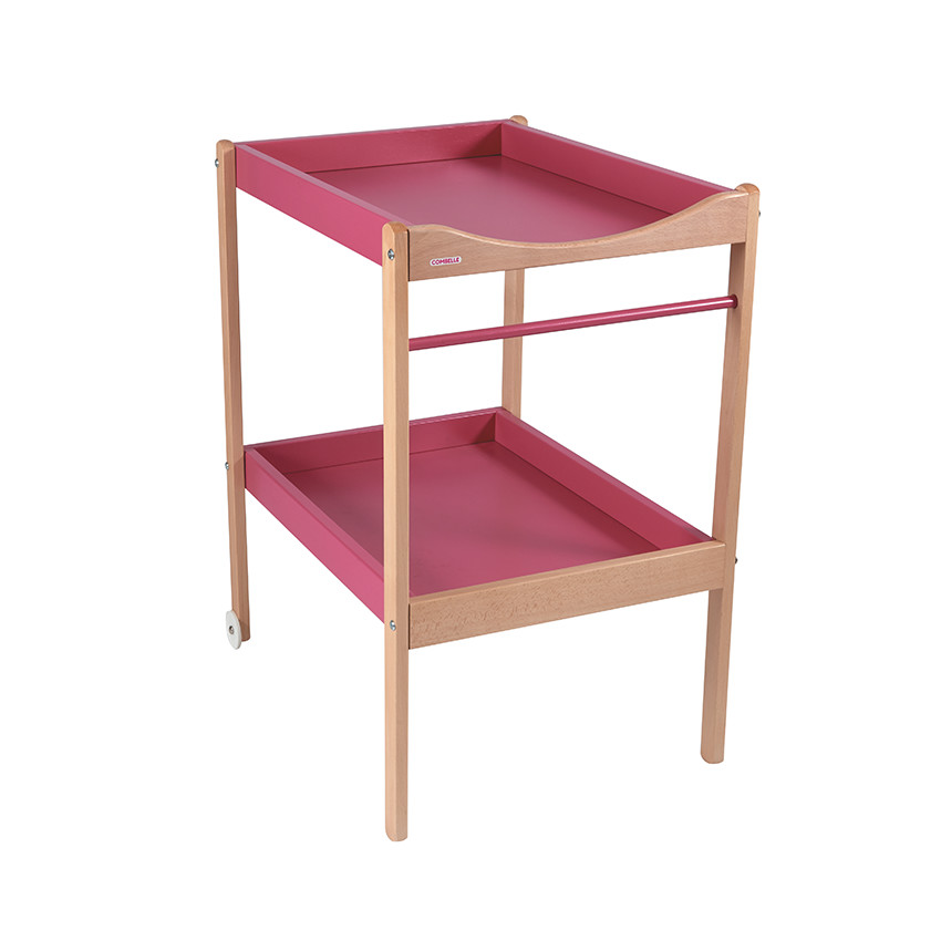 Table à Langer Alice 2 plateaux – Hybride Fuschia  