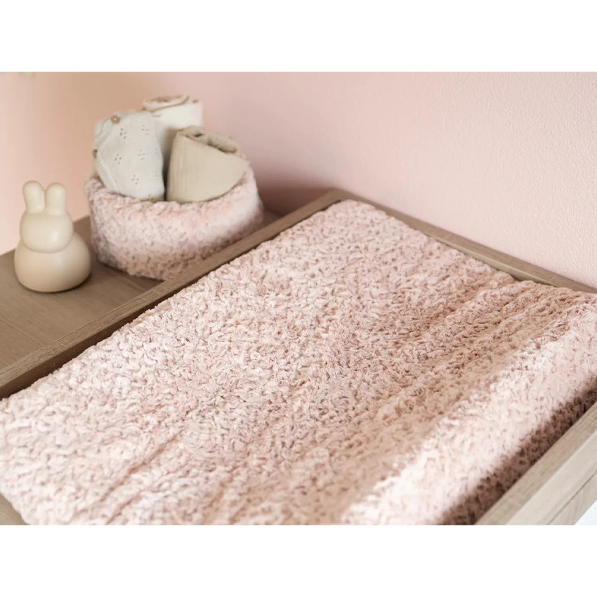 Housse matelas à langer Snow - Vieux rose 