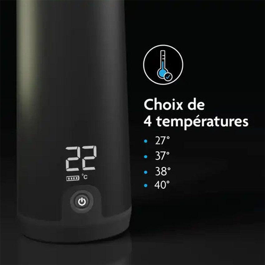 Draagbare flessenwarmer Superfast Portable Warmer Zwart 