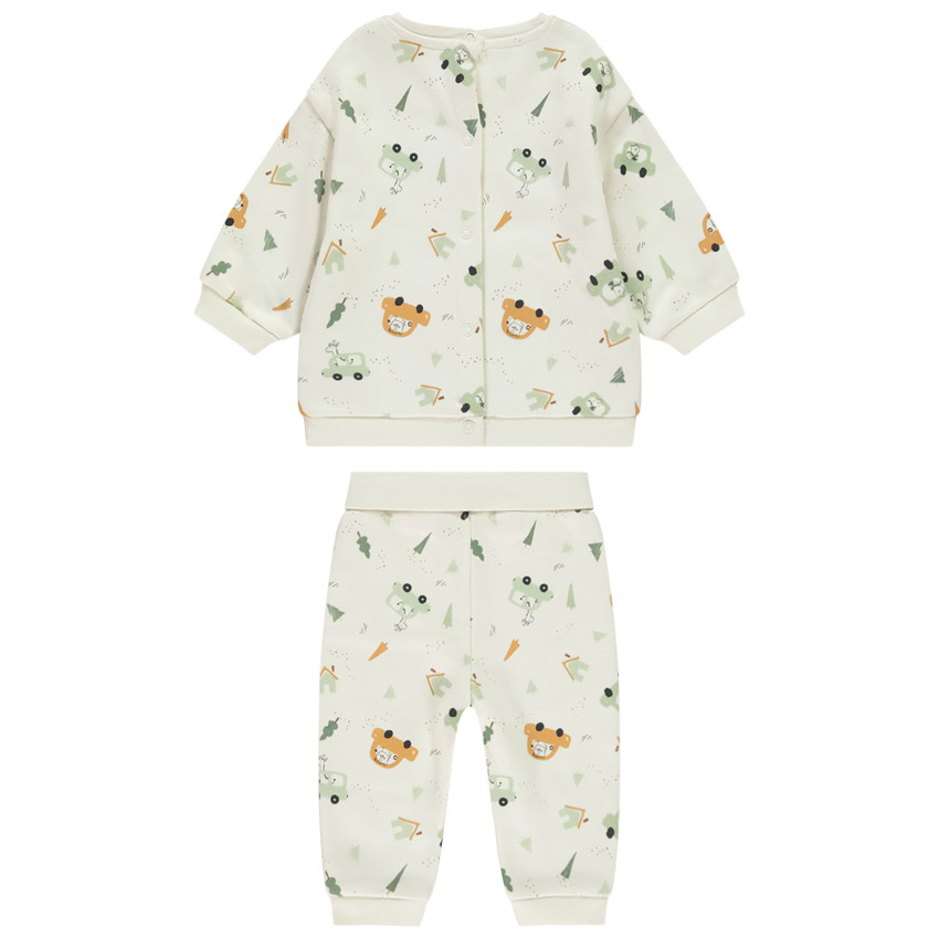 Joggingbroek en sweatshirt met auto-print voor baby jongen 
