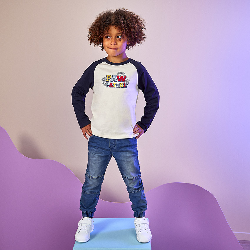 Jogger jeans met een vervaagd effect voor jongens 