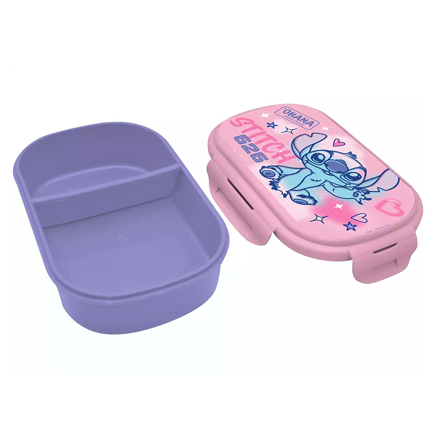Lunchbox avec couvert Stitch Rose/Mauve 