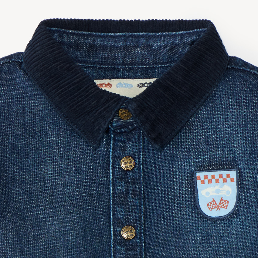 Veste en jean et velours bi-matière bébé garçon 