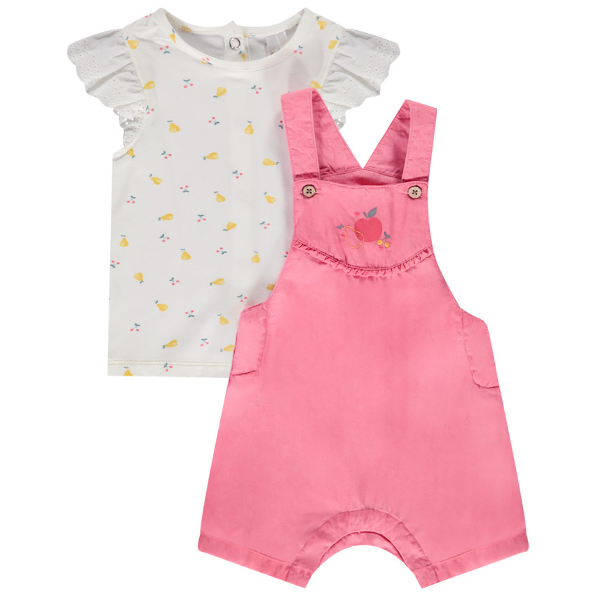 Set van 2 stukken met korte salopette voor meisjes 