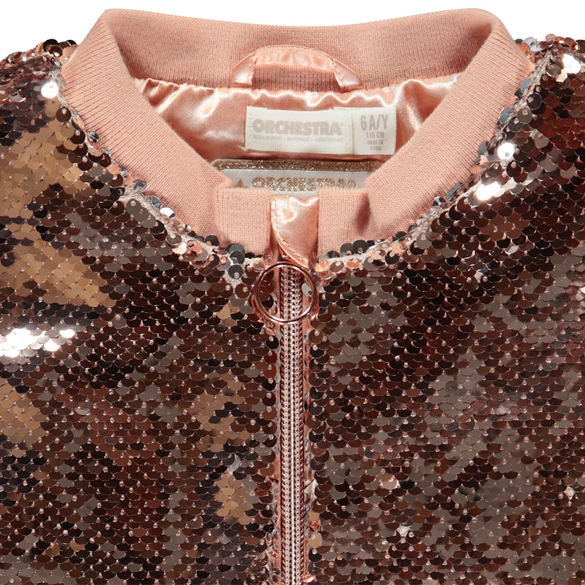 Bombers à sequins doublé satin pour fille 