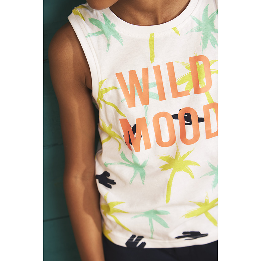 Ensemble 2 pièces en jersey imprimé palmiers/cactus pour garçon 