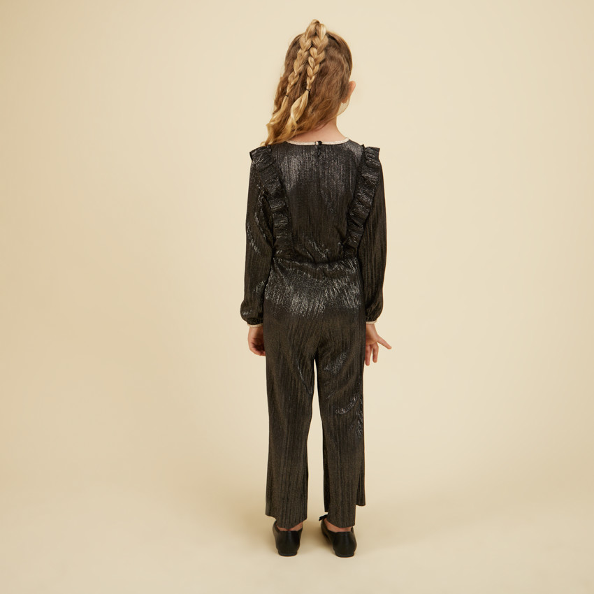 Combinaison longue plissée et scintillante pour fille 