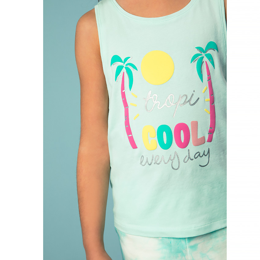 Jersey topje met fantasieprint voor meisjes 