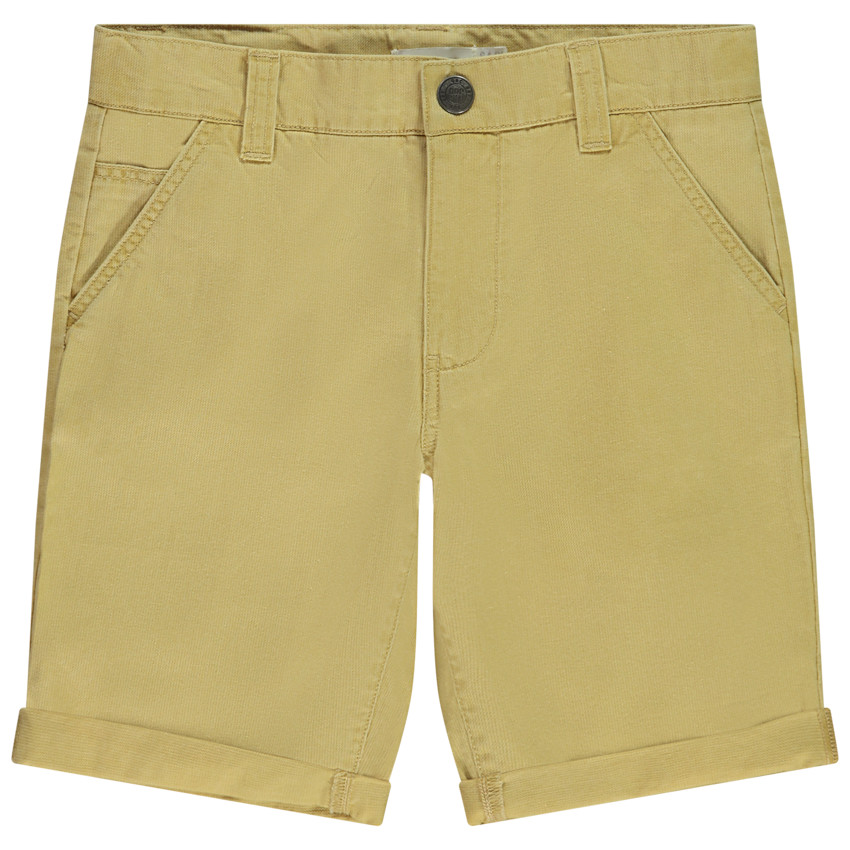 Bermuda uni en toile fantaisie pour garçon 