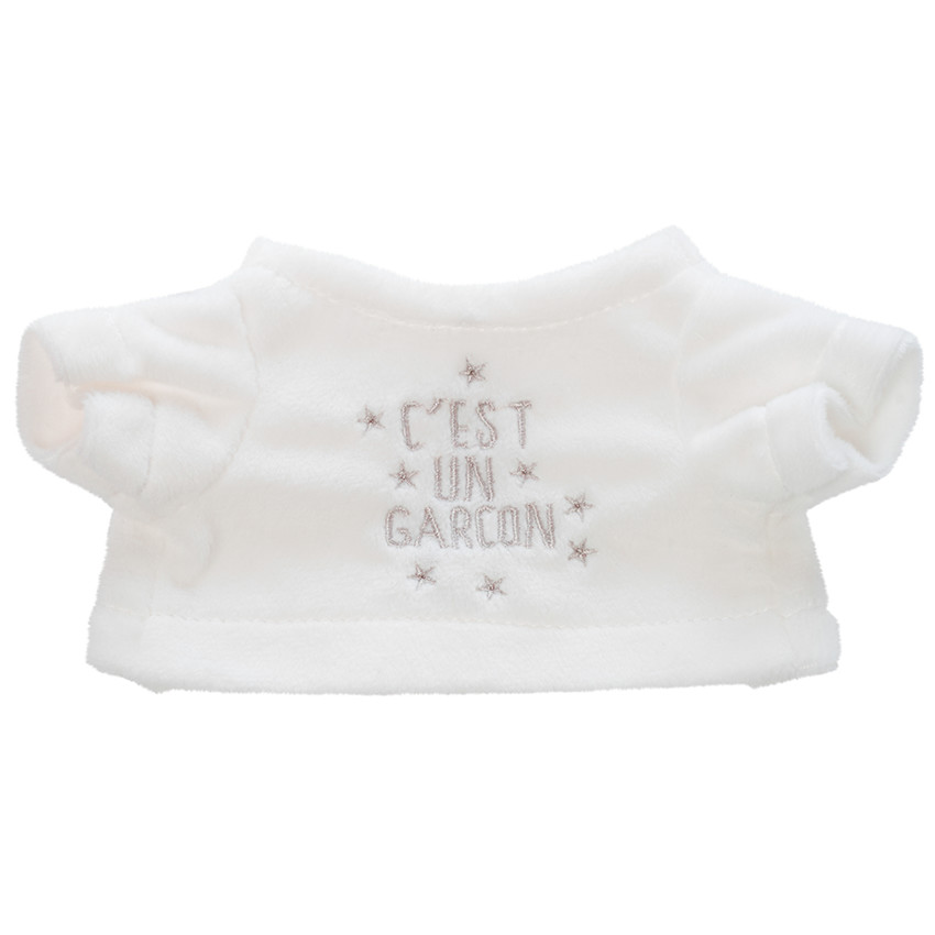 Habillage pour peluche annonce de naissance "c'est un garçon" 