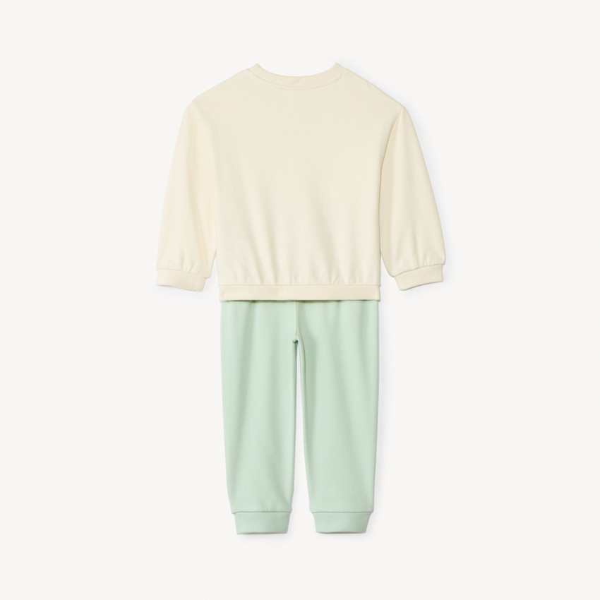 Ensemble jogging molleton print fleurs pour bébé fille 