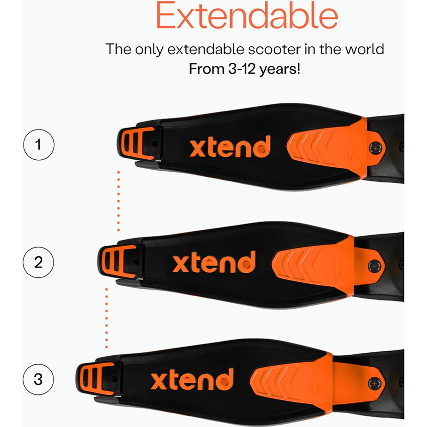 Scooter Xtend Ride On Trottinette 3-en-1 Orange 12M-12ans 