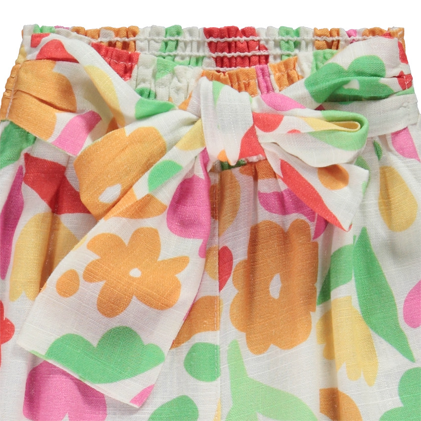 Korte broek met bloemenprint voor meisjes 